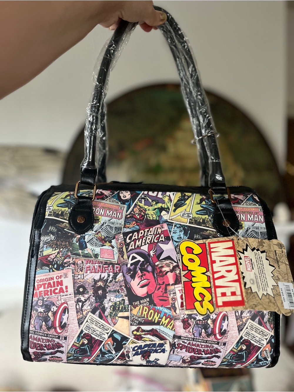 Retro Marvel Comics Bowler Bag